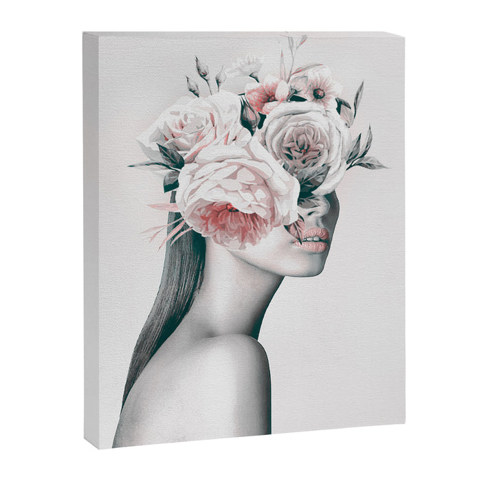 WOMAN WITH FLOWERS 11 Canvas Print Gallery Image 1