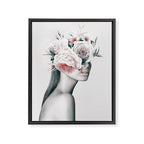 WOMAN WITH FLOWERS 11 Framed Canvas Print Gallery Image 6