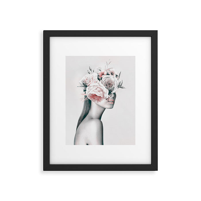 WOMAN WITH FLOWERS 11 Framed Art Print Gallery Image 1