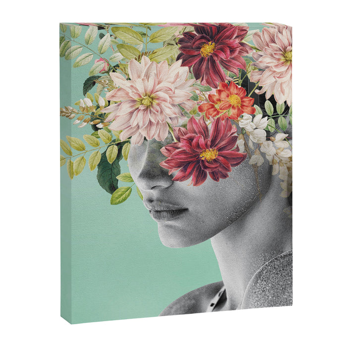 WOMAN WITH FLOWERS 12 Canvas Print Gallery Image 1