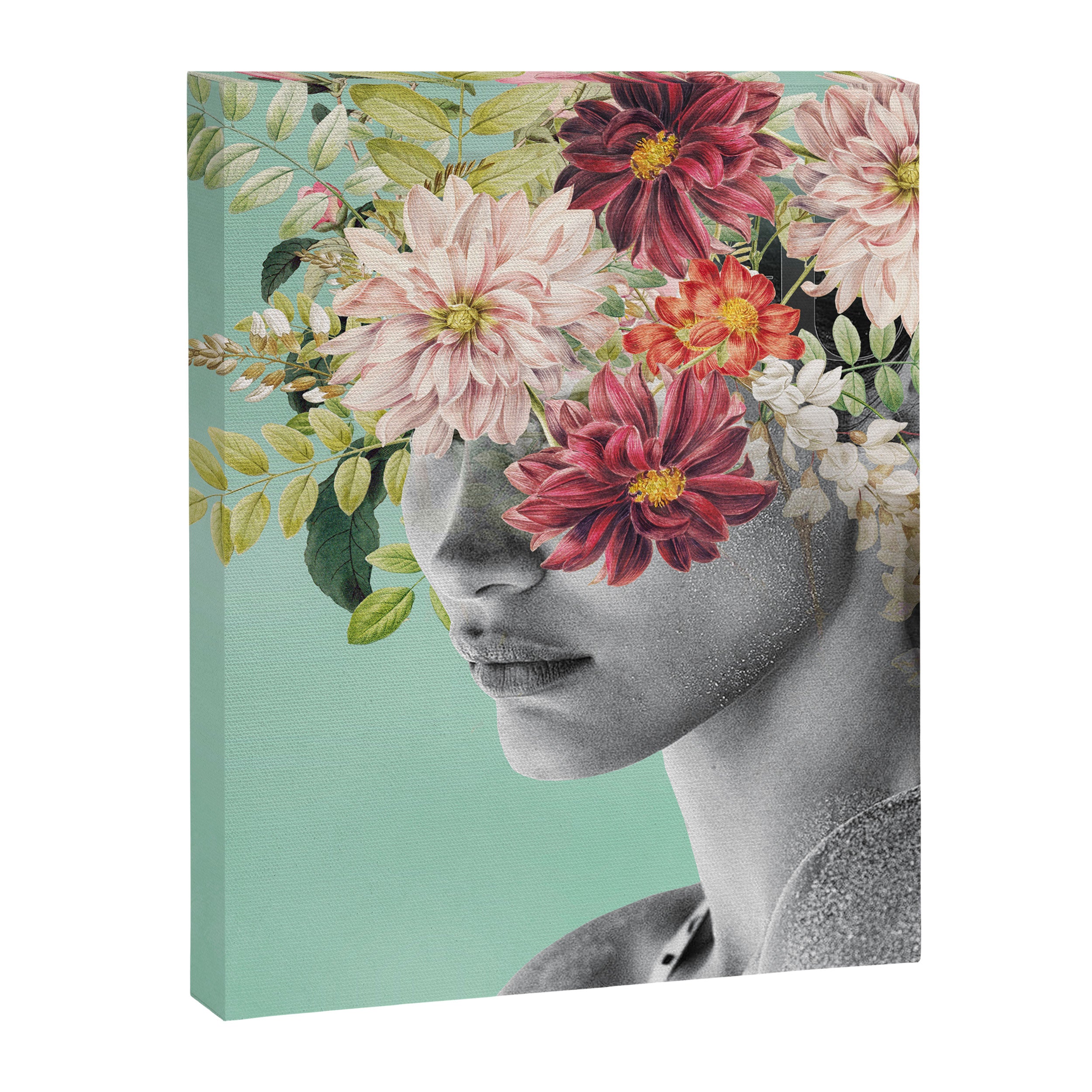 WOMAN WITH FLOWERS 12 Canvas Print Gallery Image 6