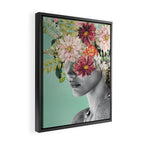 WOMAN WITH FLOWERS 12 Framed Canvas Print Gallery Image 2
