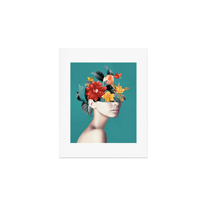 woman with flowers 16 Art Print Gallery Image 1