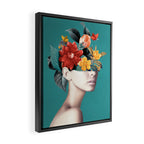 woman with flowers 16 Framed Canvas Print Gallery Image 2
