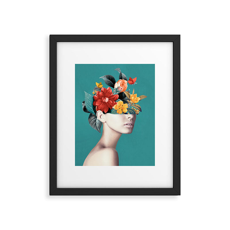 woman with flowers 16 Framed Art Print Gallery Image 4