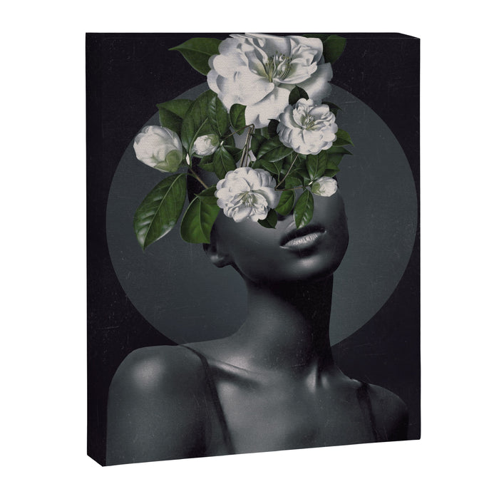 WOMAN WITH FLOWERS 17 Canvas Print Gallery Image 1