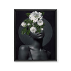 WOMAN WITH FLOWERS 17 Framed Canvas Print Gallery Image 6
