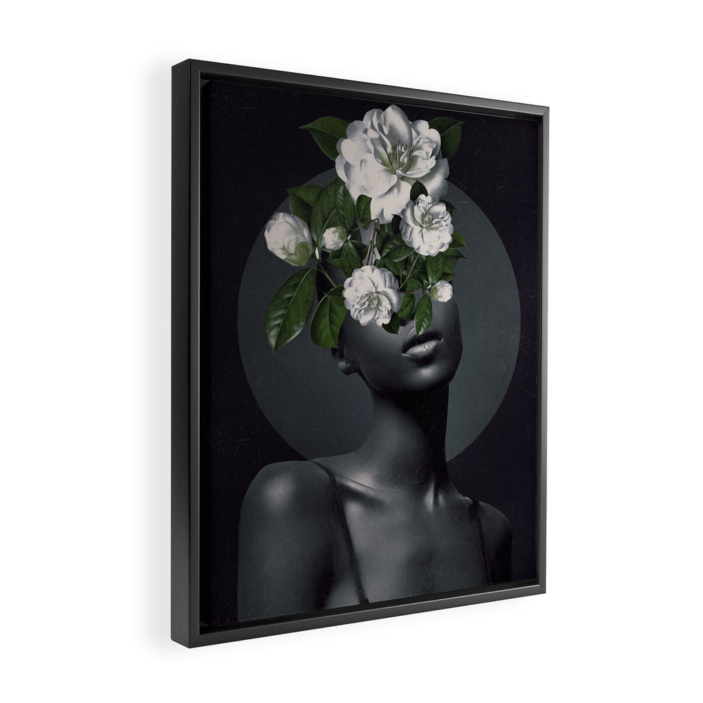 WOMAN WITH FLOWERS 17 Framed Canvas Print Gallery Image 2