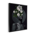 WOMAN WITH FLOWERS 17 Framed Canvas Print Gallery Image 2