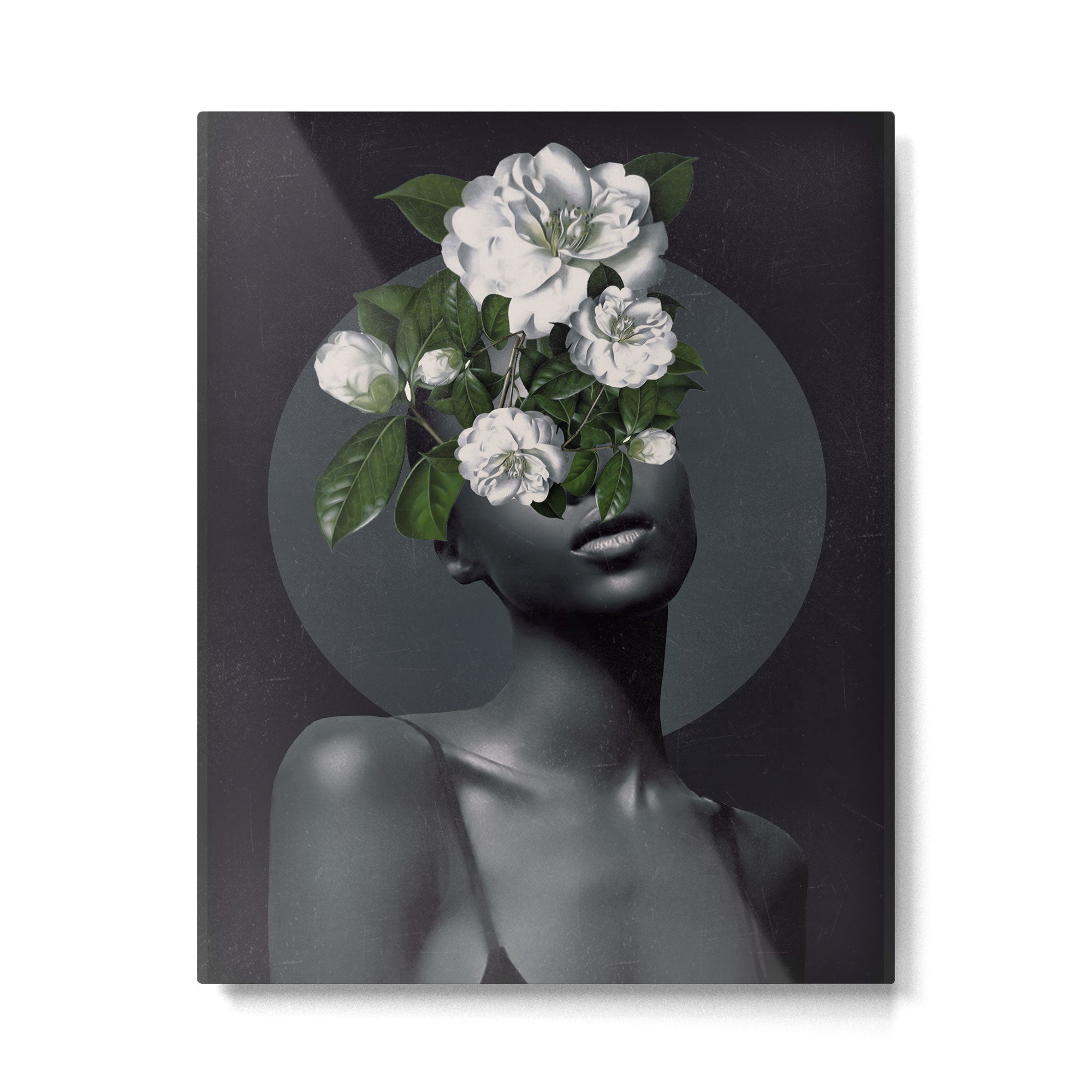 WOMAN WITH FLOWERS 17 Metal Print Gallery Image 4