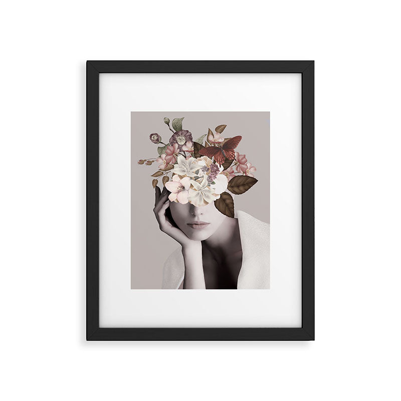 WOMAN WITH FLOWERS 19 Framed Art Print Gallery Image 5