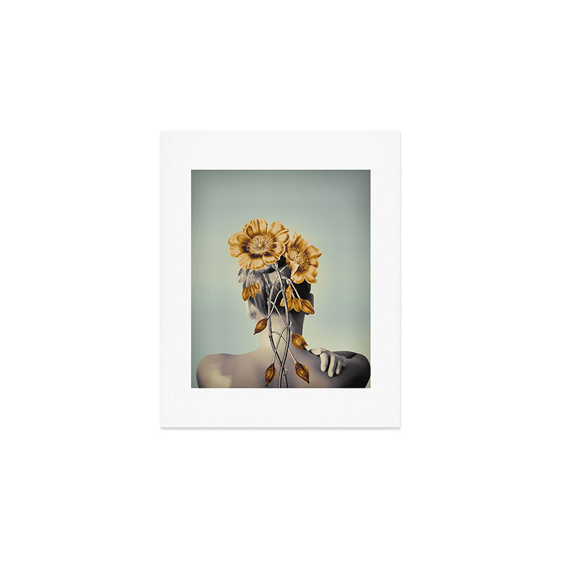 WOMAN WITH FLOWERS 2 Art Print Gallery Image 1
