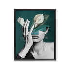 WOMAN WITH FLOWERS 22 Framed Canvas Print Gallery Image 6