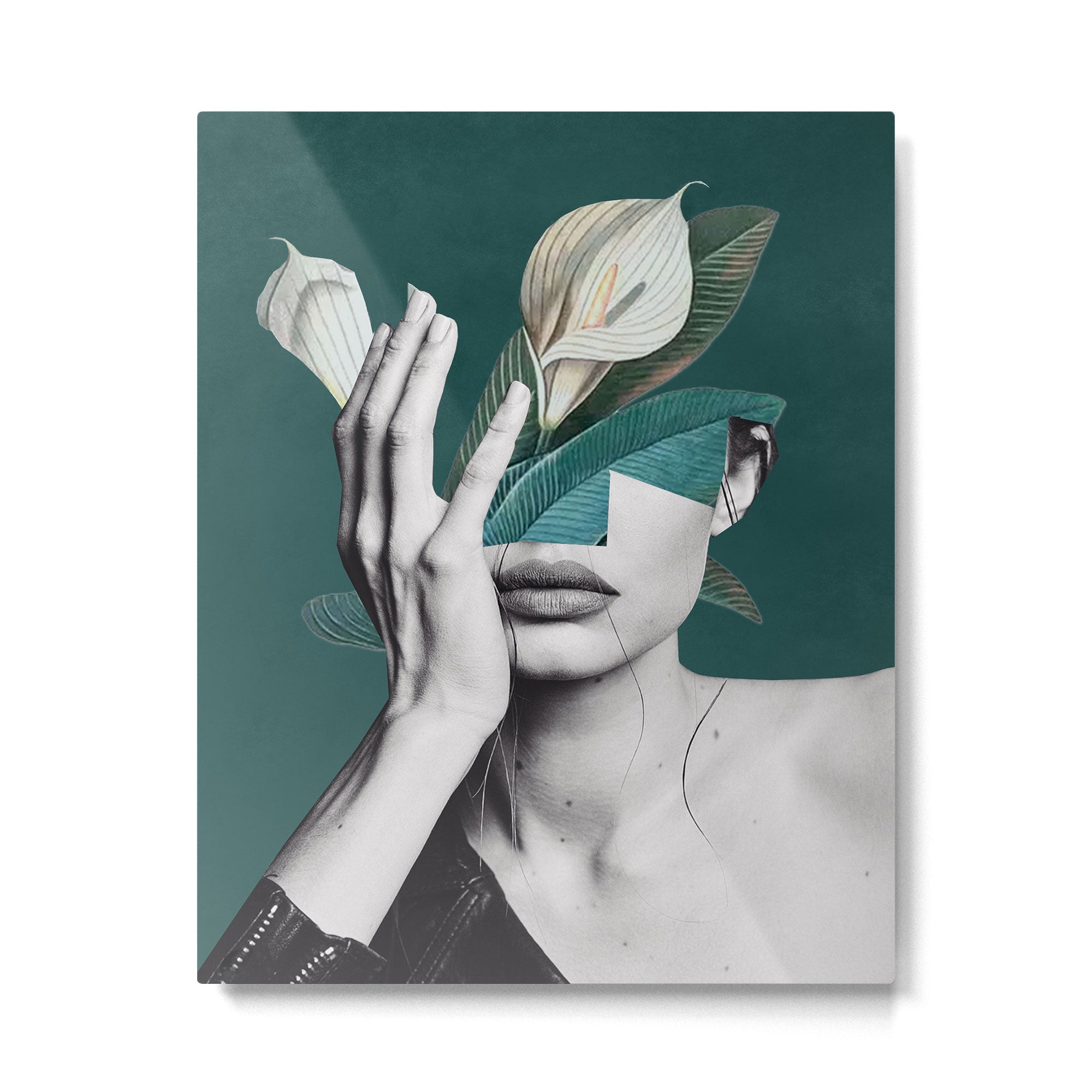 WOMAN WITH FLOWERS 22 Metal Print Gallery Image 4