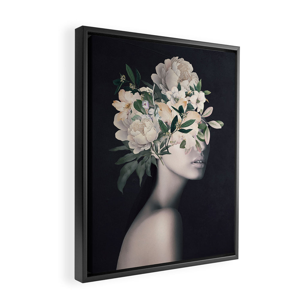WOMAN WITH FLOWERS 23 Framed Canvas Print Gallery Image 2