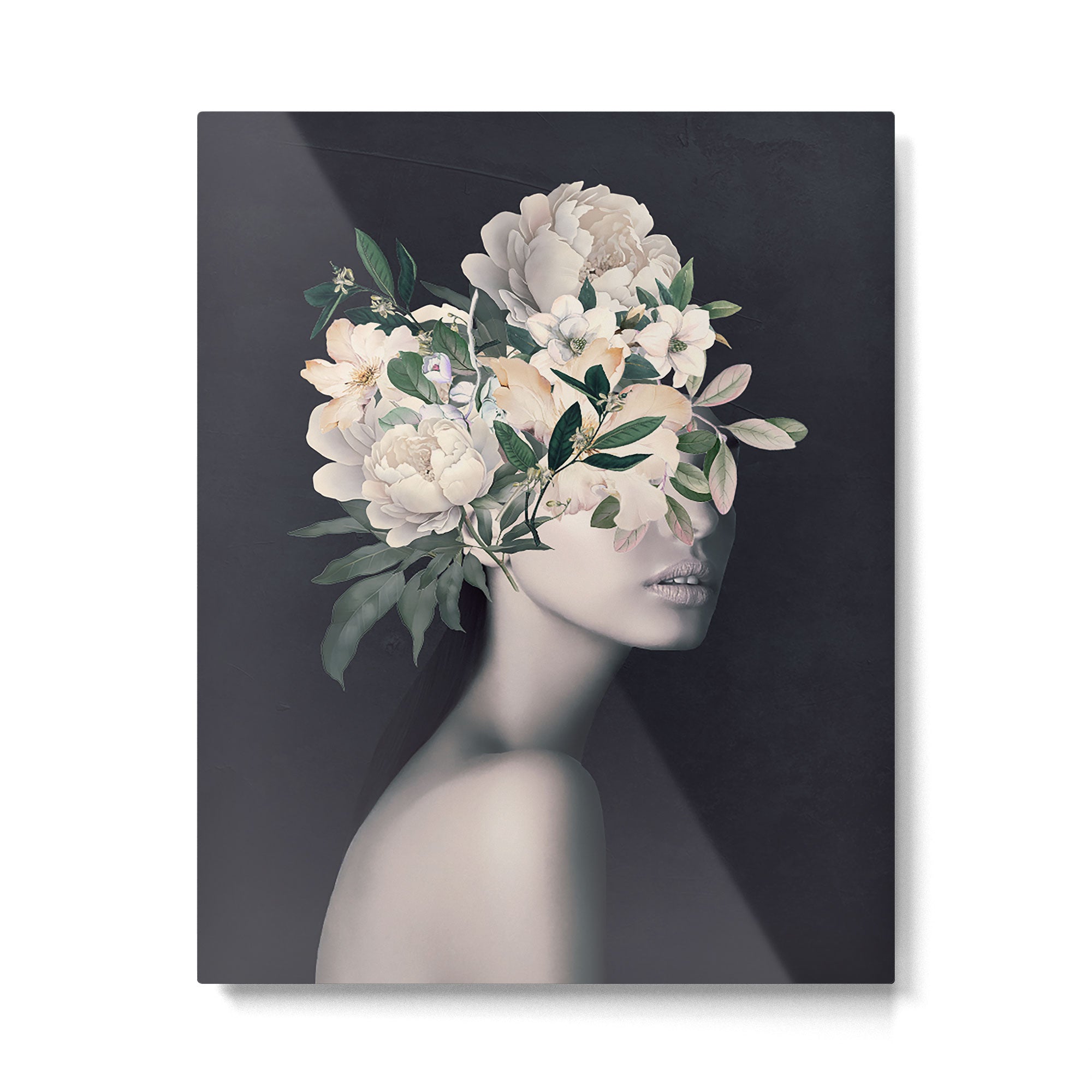WOMAN WITH FLOWERS 23 Metal Print Gallery Image 4