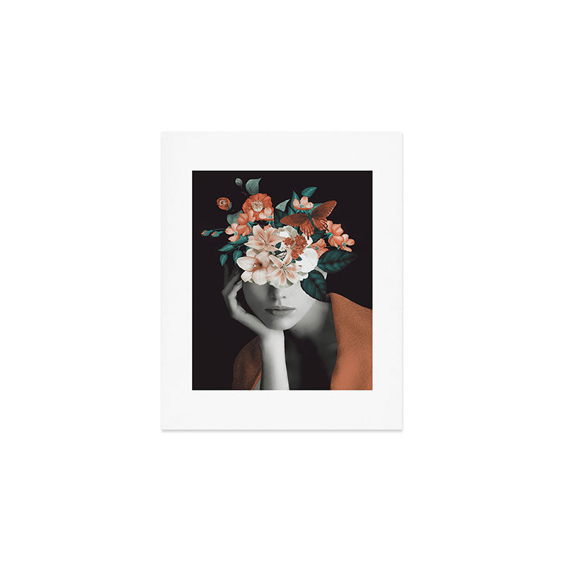 WOMAN WITH FLOWERS 7 Art Print Gallery Image 1