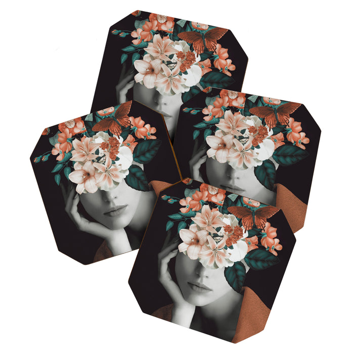WOMAN WITH FLOWERS 7 Coaster Gallery Image 1