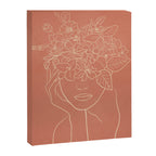 WOMAN WITH FLOWERS 7 Line Art 2 Canvas Print Gallery Image 6