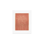 WOMAN WITH FLOWERS 7 Line Art 2 Art Print Gallery Image 1
