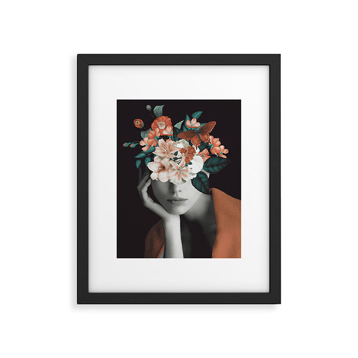 WOMAN WITH FLOWERS 7 Framed Art Print Gallery Image 1