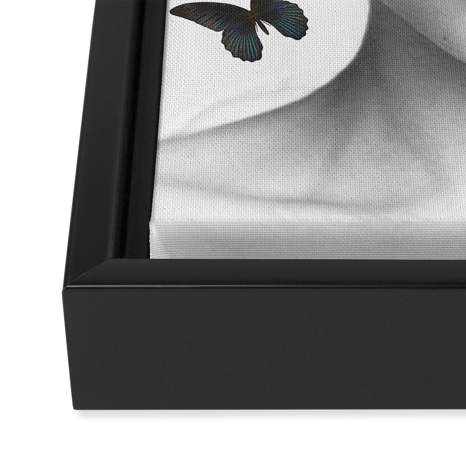 Woman With Flowers and Butterflies 3 Framed Canvas Print Gallery Image 3