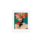 WOMAN WITH FLOWERS Art Print Gallery Image 1