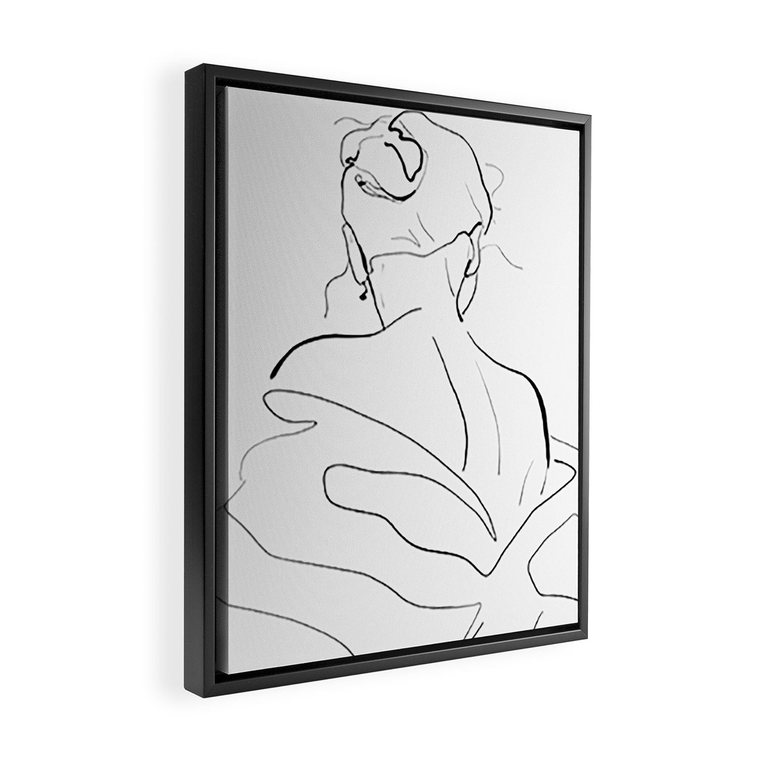 Woman-line art Framed Canvas Print Gallery Image 2