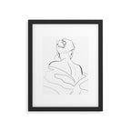 Woman-line art Framed Art Print Gallery Image 5