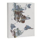 World Map(metal) Canvas Print Gallery Image 8