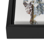 World Map(metal) Framed Canvas Print Gallery Image 3
