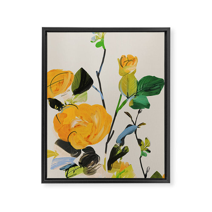 Yellow Flowers 2 Framed Canvas Print Gallery Image 1