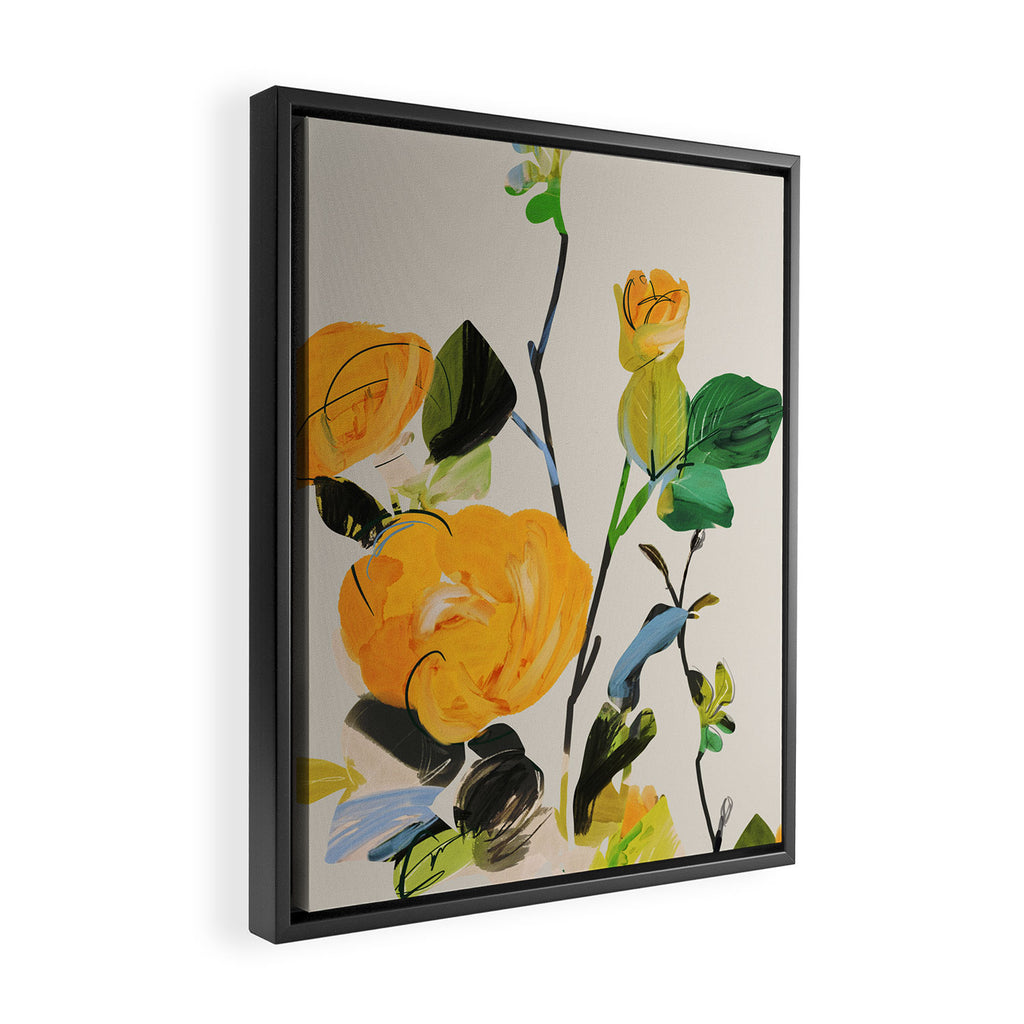 Yellow Flowers 2 Framed Canvas Print Gallery Image 2