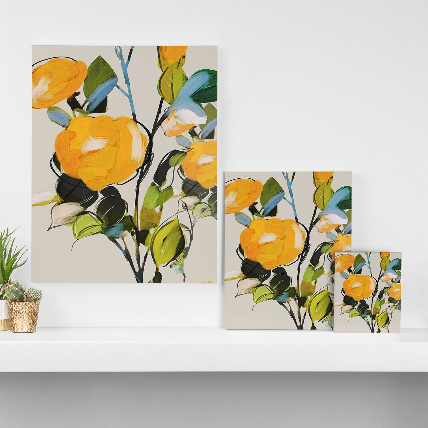 Yellow Flowers  Canvas Print Gallery Image 3