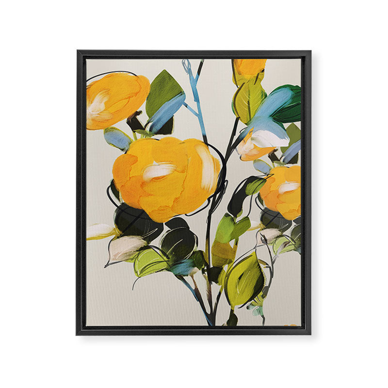 Yellow Flowers  Framed Canvas Print Gallery Image 3