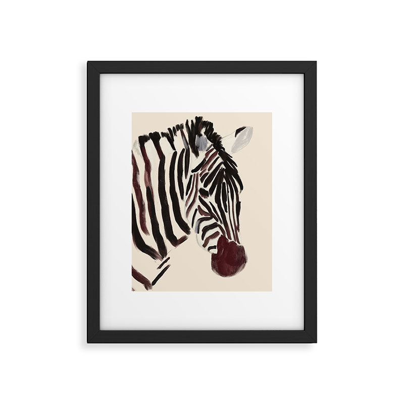 Zebra Framed Art Print Gallery Image 5