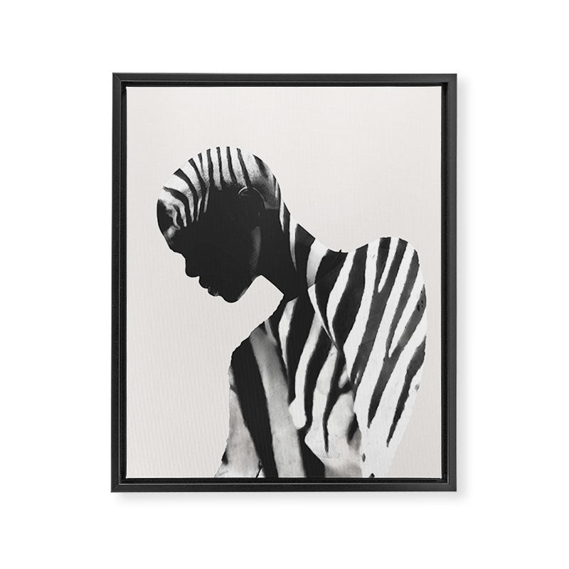 Zebra Framed Canvas Print Gallery Image 6