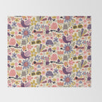 Playful Meadow Cute Animals with Motivational Affirmations - Soft Regal Throw Blanket Gallery Image 2