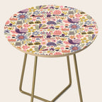 Playful Meadow Cute Animals with Motivational Affirmations - Soft Regal Side Table Gallery Image 2