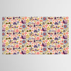 Playful Meadow Cute Animals with Motivational Affirmations - Soft Regal Tablecloth Gallery Image 2