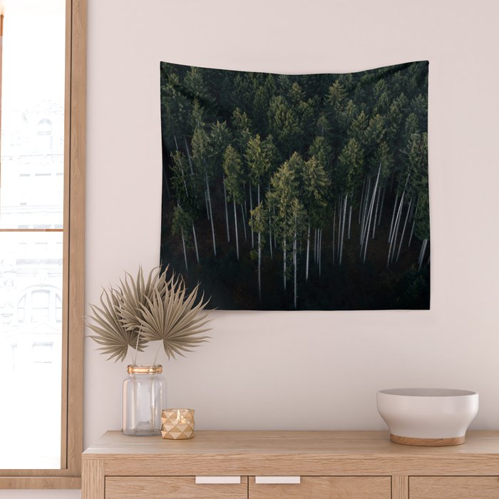 Pines From Above Wall Tapestry Gallery Image 2