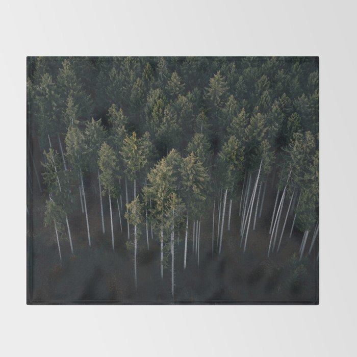 Pines From Above Throw Blanket Gallery Image 2
