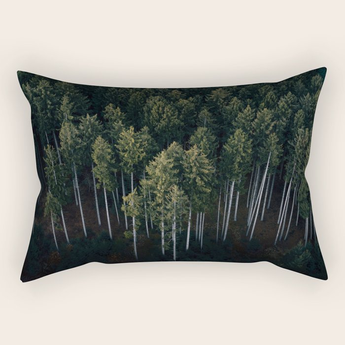 Pines From Above Rectangular Pillow Gallery Image 1