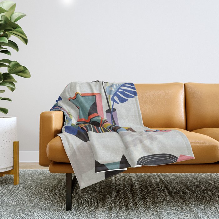 Chill out Saturday Throw Blanket Gallery Image 1