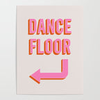Dance Floor Left Arrow (Pink Orange) Poster Gallery Image 4