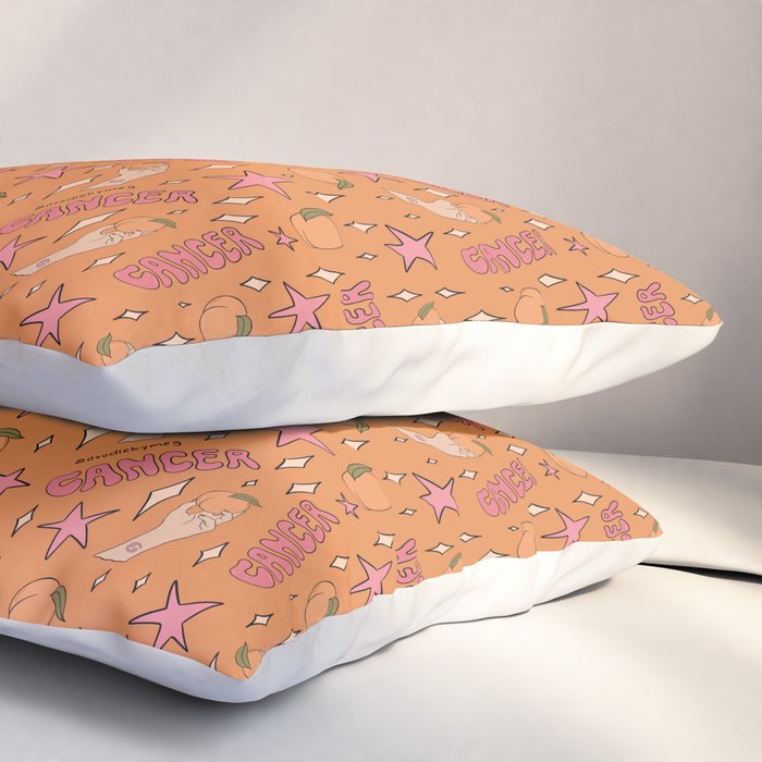 Cancer Peach Print Pillow Sham Gallery Image 3
