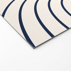 Geometric Lines in Navy Blue Orange 1 (Rainbow Abstraction) Welcome Mat Gallery Image 2