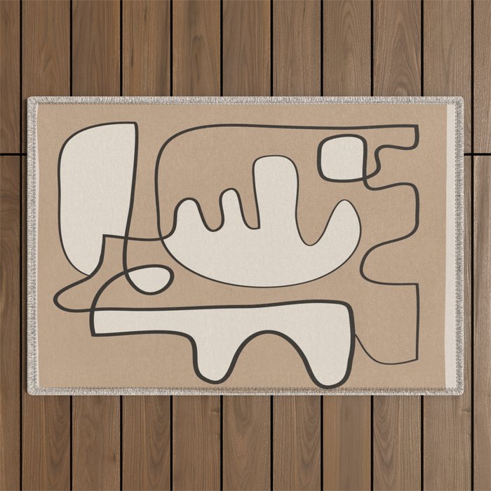 Contours of Thought 1 Outdoor Rug Gallery Image 1