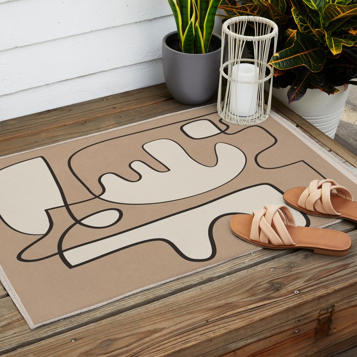 Contours of Thought 1 Outdoor Rug Gallery Image 2