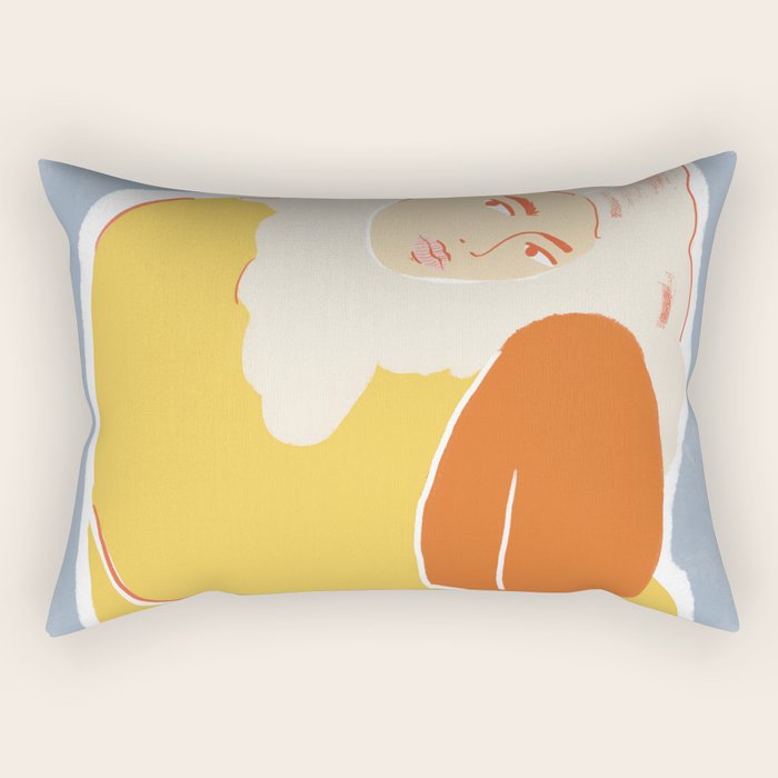 Feeling Blue Rectangular Pillow Gallery Image 2